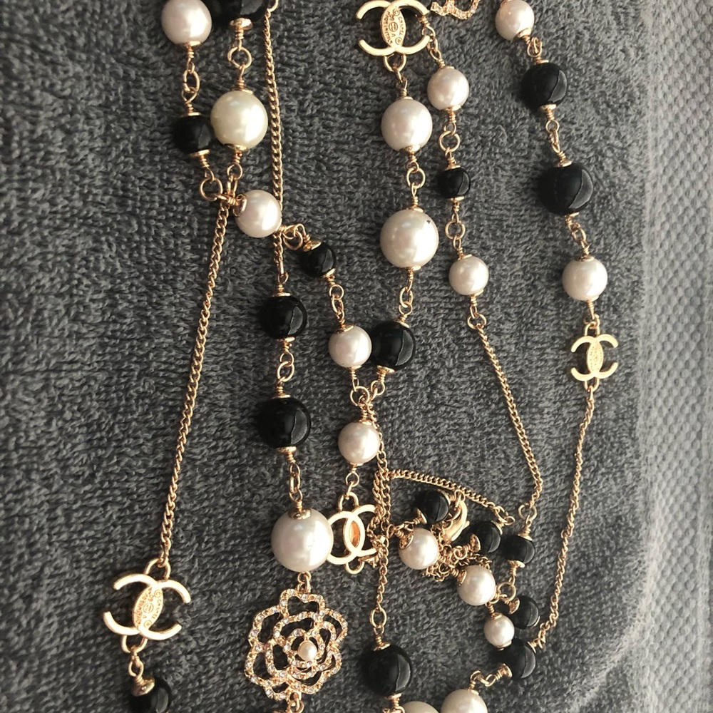 Chanel long necklace.